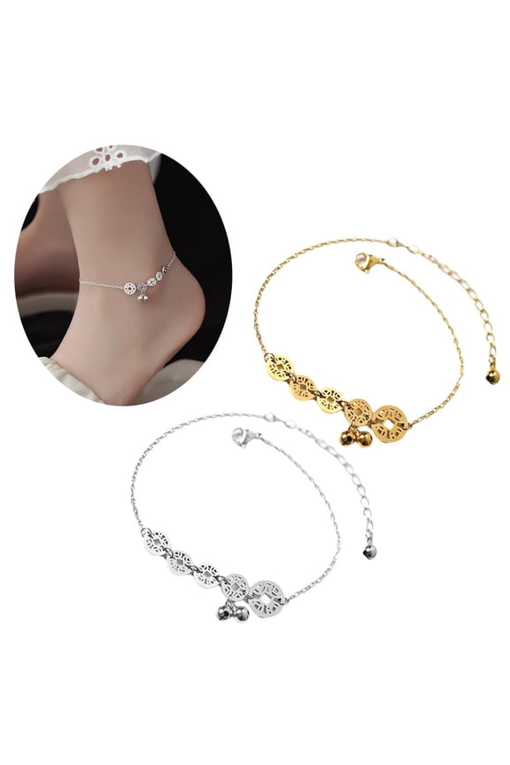 SSKFHGI Anklet Womens Minimalist Sexy Titanium Steel Ankle Chains
