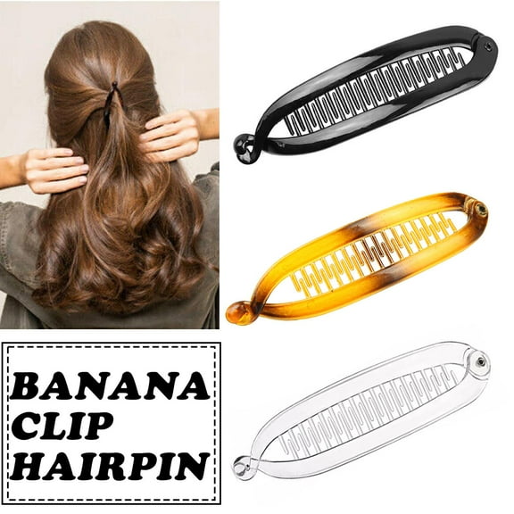SSKFHGI Banana Hair Clip Barley Twist Comb Clamp Grip Slide Fish Clip FAST New M2
