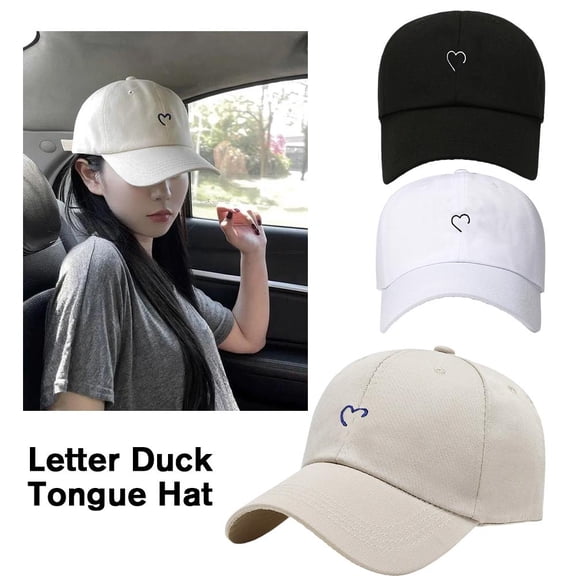 SSKFHGI Be Careful Beige Baseball Cap, Small Sun Hat, Couple Hat, Korean Version, Letter Cap