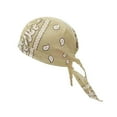 thumbnail image 1 of Beige One Size European And American Outdoor Cycling Cap Pirate Cap Cotton Printed Cashew Square Scarf Cap Hip Hop Scarf Cap, 1 of 8