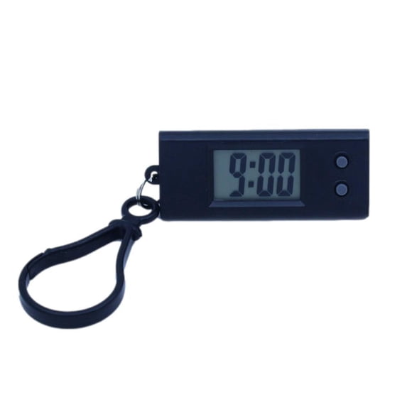 SSKFHGI Black (B)$ Small Pocket Watch Exam Watch Backpack Buckle Key Timer Mini Electronic Clock Triangle Electronic Watch