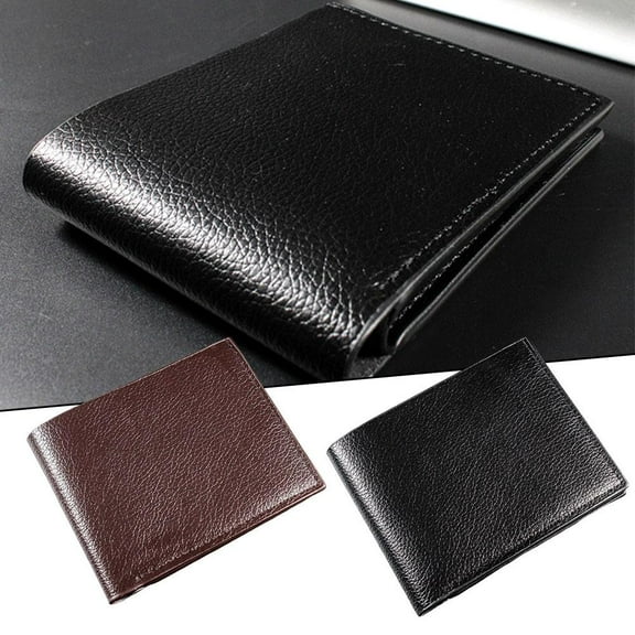 SSKFHGI Black Pu Leather Multifunctional Short Men'S Wallet Fashion Card Holder Men'S Wallet