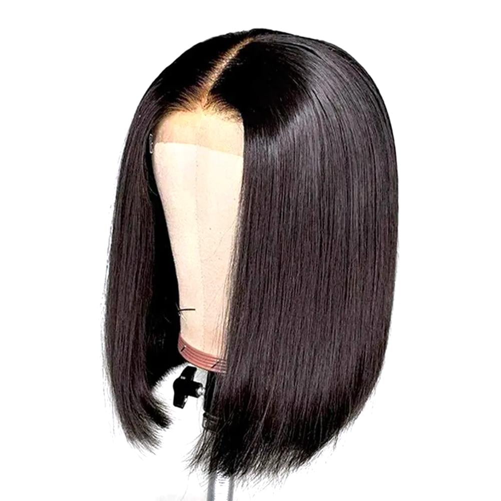 SSKFHGI Black Wig Ladies Short Straight Bob African Fashion Chemical ...