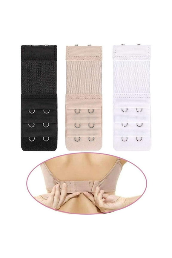 Bra Extender Extension Elastic 2 Hooks Clip On Strap Bra Soft