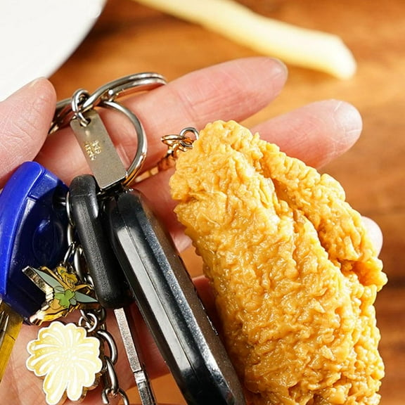 SSKFHGI Chicken Nuggets And Chicken Legs Keychains, Fun Fried Chicken Wings Keychain Bag Pendants