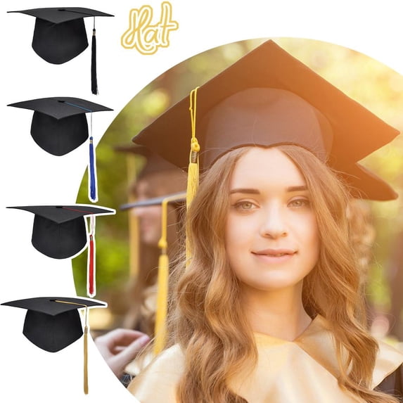 SSKFHGI College High School Graduation Cap with Tassel Unisex Adult 4 Colors