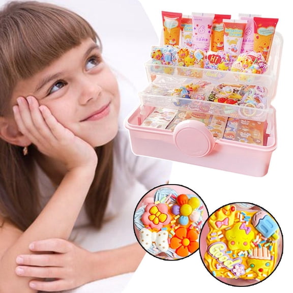 SSKFHGI Colorful Goo Card Sticker Material Package Set Girls Stationery Handbook