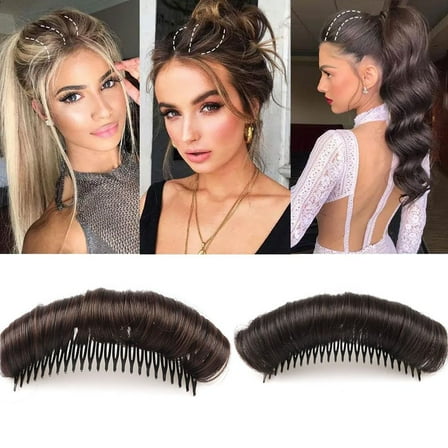 SSKFHGI Combs Fluffy Hair Pad Invisible Hair Bun False Hair Clip DIY Hair Extension