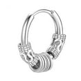 thumbnail image 1 of SSKFHGI Cool Punk Mens Stainless Steel Hip Hop Stud Earrings Round Pattern BD, 1 of 8
