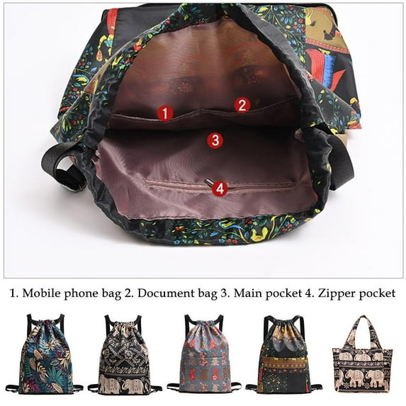 SSKFHGI Drawstring Foldable Large Capacity Dry Wet Separation Sports Travel