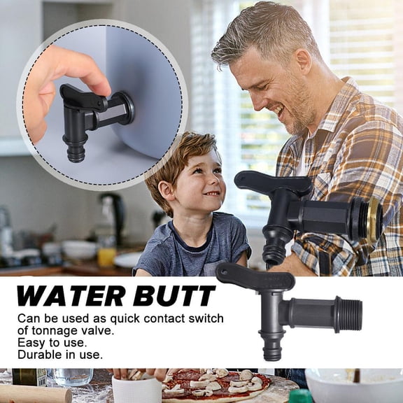 SSKFHGI Equipped With Brass Thread Ibc Ton Barrel Valve Accessories Plastic Faucet Adapter Cover To 6 Points 3/4 Black Nipple Faucet Faucet Water Nozzle