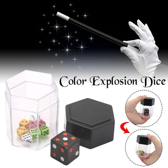 SSKFHGI Explode Explosion Dice Easy Magic Tricks For Kids Novelty Toy Gifts Prop