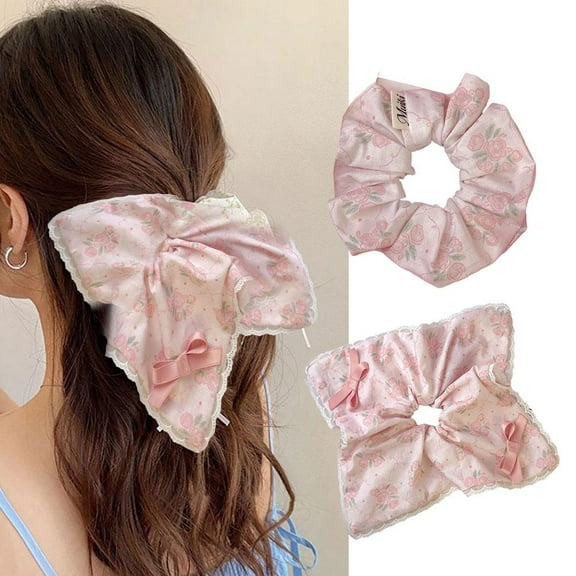 SSKFHGI Extra Large Scrunchies Hair Band Polyester Fiber Fabric Elastic Bobble