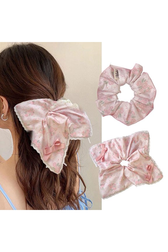 Extra Large Scrunchies Hair Band Polyester Fiber Fabric Elastic Bobble
