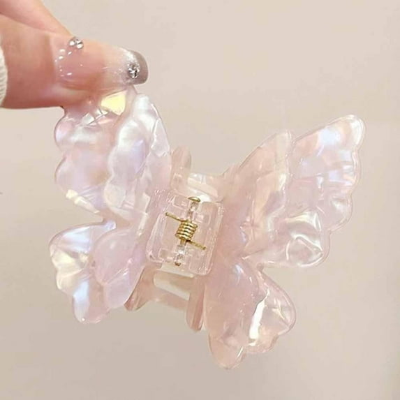 SSKFHGI Fairy Butterfly Hair Claw Acetate Crab Hair Fluffy Clip Hair Sweet