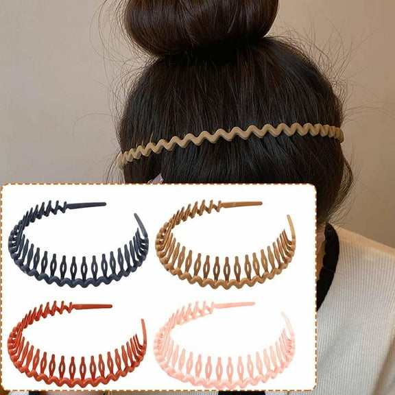 SSKFHGI Girls Pink Frosted Small Wave Headband Qiyue Frosted Color Headband Summer Female Korean Bangs Hairpin Simple Wave Pressure Headband Wash Face Hair Cave Headband