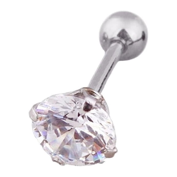 SSKFHGI Glamorous Crystal Gemstone Stud Earring Titanium Steel Body Piercing Prof Lot C1