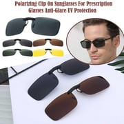 SSKFHGI Gray Polarized Clip-On Sunglasses Ultra-Light MenS And WomenS Myopia Sunglasses For Driving