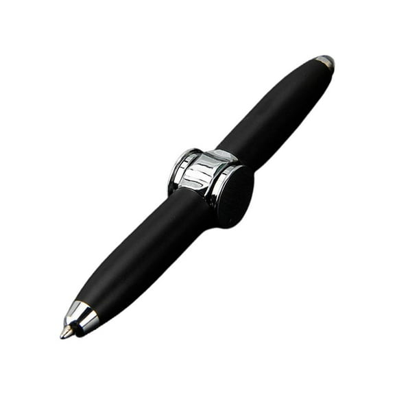 SSKFHGI Gyro Light Pen Matte Black Luminous Flash With Light Rotating Finger Decompression Creative Metal Multi-Function Rotating Decompression Fingertip Gyro Pen