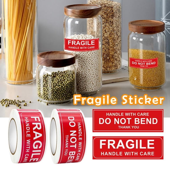 SSKFHGI Ha117fragile Fragile Stickers, Be Careful, Do Not Press Or Drop, Warning Signs, Self-Adhesive Labels, Stickers Rolls