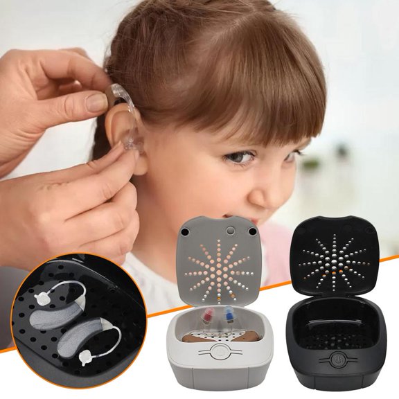 SSKFHGI Hearing Aid Dryer Moisture Remover Box Hearing Aid Dehumidifier Portable