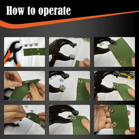 SSKFHGI Heavy Duty Snap Fastener Tool Snap Setter Tool Kit With Adjustable Setter Snap Canvas Cover Kit Snaps For Boat Installation fabric canvas boat pliers repair duty kit canvas buttons snaps du