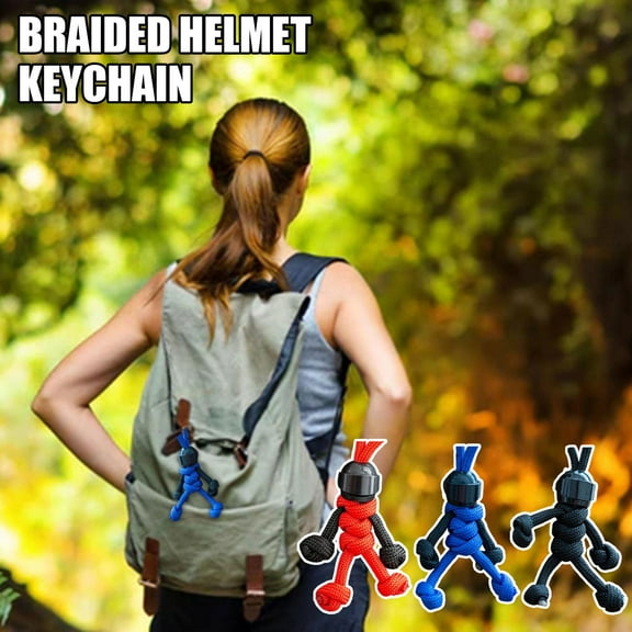 SSKFHGI Helmet Braided Keychain