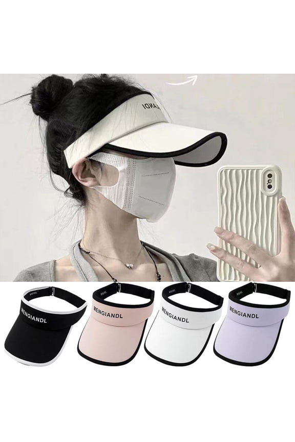 SSKFHGI Ice Silk Duck Tongue - Black Ice Silk Sun Hat Female Summer Anti-Ultraviolet Sun Hat Beach Hollow Top Hat New Upf50+