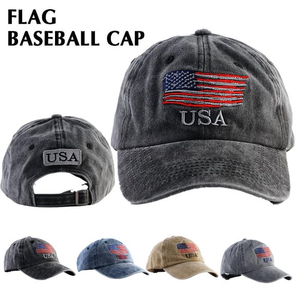 SSKFHGI Khaki American Flag Baseball Cap For Women Breathable Washed Retro Old Hat With Letter Embroidery Manufacturer