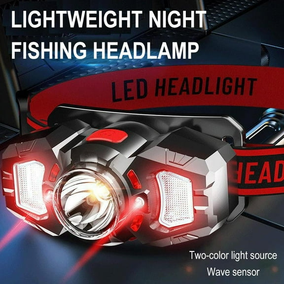 SSKFHGI LED Sensor Headlamp Headlight Zoom Head Torch USB Rechargeable HandsFree Best