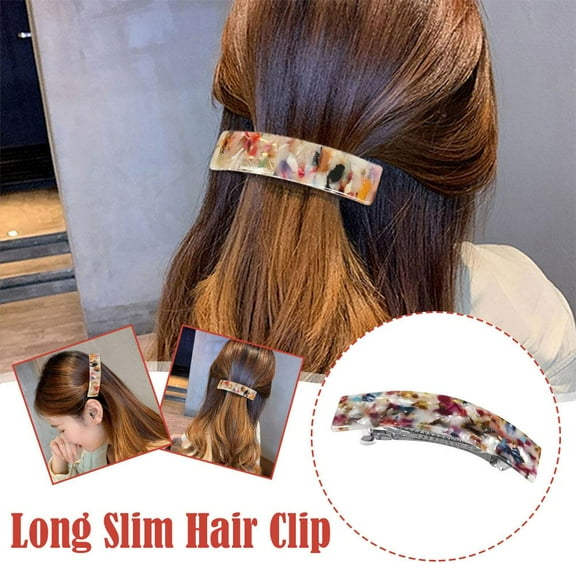 SSKFHGI Large Womens French Barrette Hair Clips Slide Clip Hairpin Hair Accessories NEW