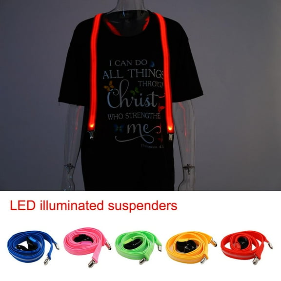 SSKFHGI Light Up Mens LED Suspenders Perfect For Music Festival Sale NEWN