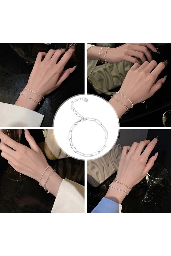 SSKFHGI M1347 (Starry Sky Bracelet) Niche Design Fashion Simple Bracelet Ins Cold Style Sparkling Bracelet