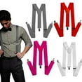 thumbnail image 1 of SSKFHGI MENS WIDE HEAVY DUTY X SHAPE BRACES ELASTIC SUSPENDERS TROUSER CLIPS, 1 of 9
