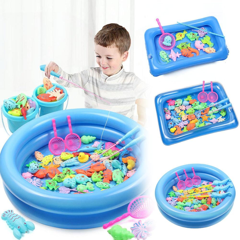 SSKFHGI Magnetic Fishing Toys Game Set for Kids for Bath Time Pool ...