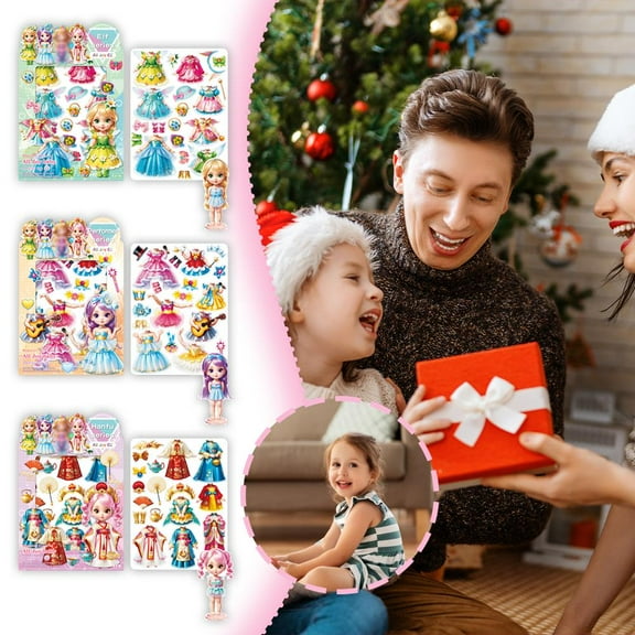 SSKFHGI Magnetic Princess Dress Up Paper Doll Magnetic Dolls Gifts Up Dress New