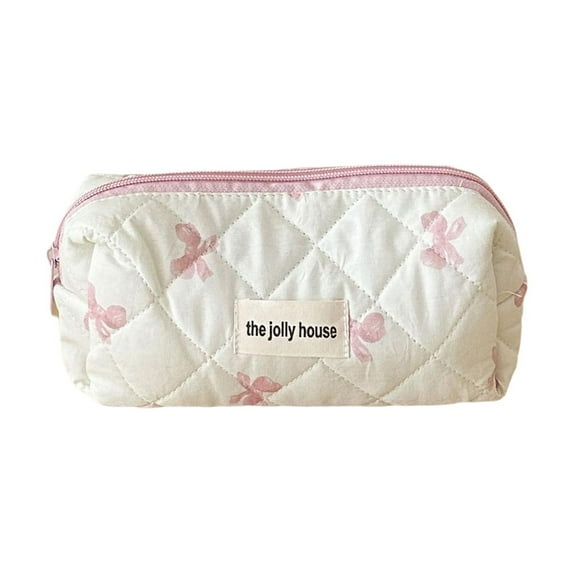 SSKFHGI Makeup Bag Bow Portable Storage Bag Toiletry Bag Makeup FVC Organizer