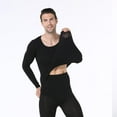 thumbnail image 1 of SSKFHGI Mens Plush Thermal Innerwear Underwear Set Clothes Cotton Tops and Pants Set, 1 of 1