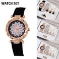 thumbnail image 1 of SSKFHGI Pink Gift Box Four-Piece Set Fashionable And Versatile Large Rhinestone Belt Ladies Quartz Wrist Watch Jewelry Set, 1 of 7