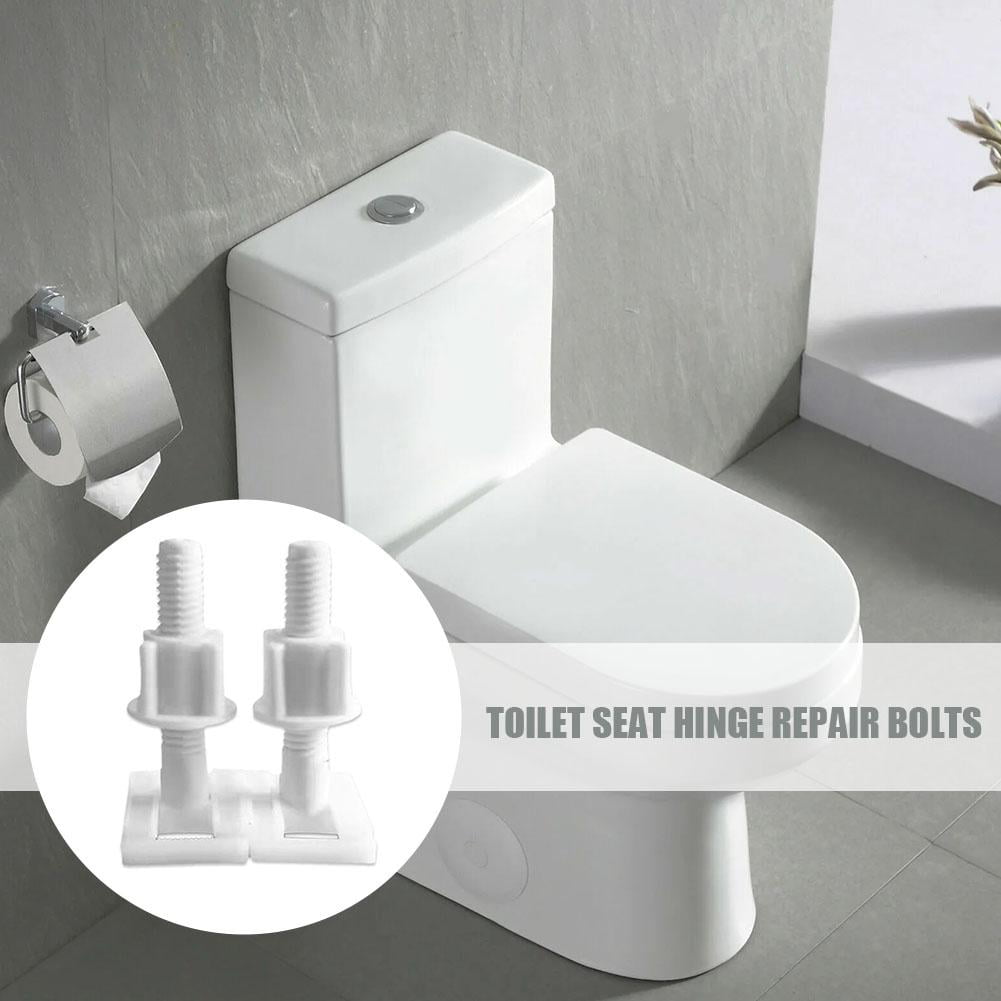 SSKFHGI Plastic Toilet Seat Repair Kit Hinges Bottom Bolts Bathroom Screws Fitting