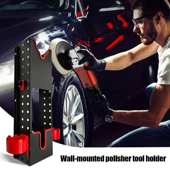 SSKFHGI Polishing Machine Holder Wall Mount Car Buffer Polisher Tool Holder Buffer Rotary Polisher Auto Car Detailing Storage Rack for Car Beauty Shop Accessory