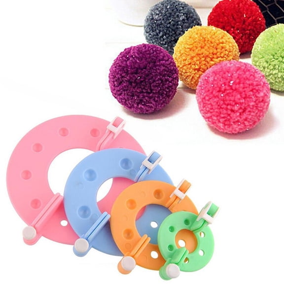 SSKFHGI Pompom Maker Kit Crafts 4 Different Sizes Ball Making HOT Tools Knitt New K1