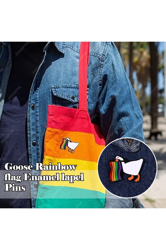 Pride Rainbow Flag Lapel Pins BulkRainbow Goose Enamel PinLGBT Gay Pride Brooches Pride Lapel LGBT PinsEnamel PinsFunny