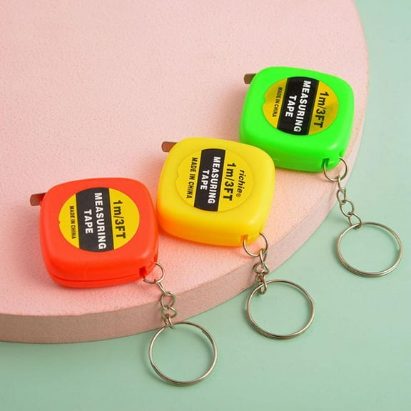 SSKFHGI Random And Convenient Mini Keychain 1 Meter Steel Tape Measure Small Portable Ruler Taobao Gift Stall Running Around The World