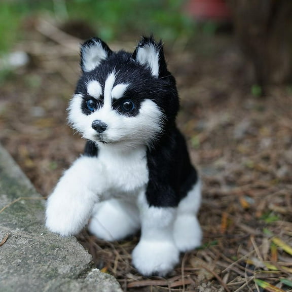 SSKFHGI Realistic Husky Dog Simulation Toy Dog Puppy Lifelike Companion Toy Dog Stuffed Handcrafted A2g6 Pet