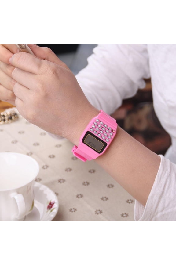 SSKFHGI Retro Geek 80s Unusual Calculator Mens Womens Wrist Watch Colours 8 Digital