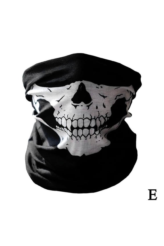 SKULL FACE MASK GLOVES SET BIKER FISHING CYCLING O9 SKI X3C3 SKI W8B1