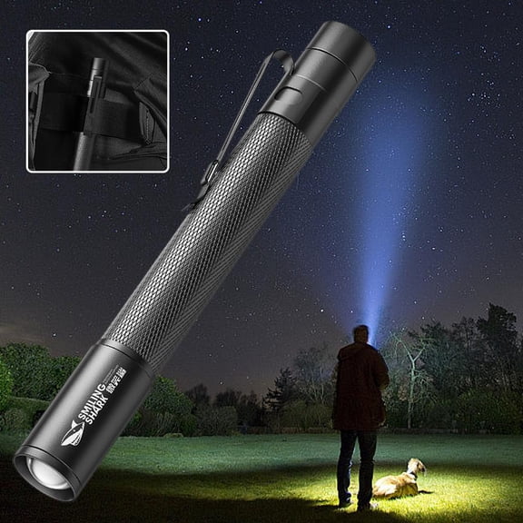 SSKFHGI Sd-1211 Black (Single Light; No Battery) Focusable Strong Light Led Mini Portable Home Outdoor Small Flashlight