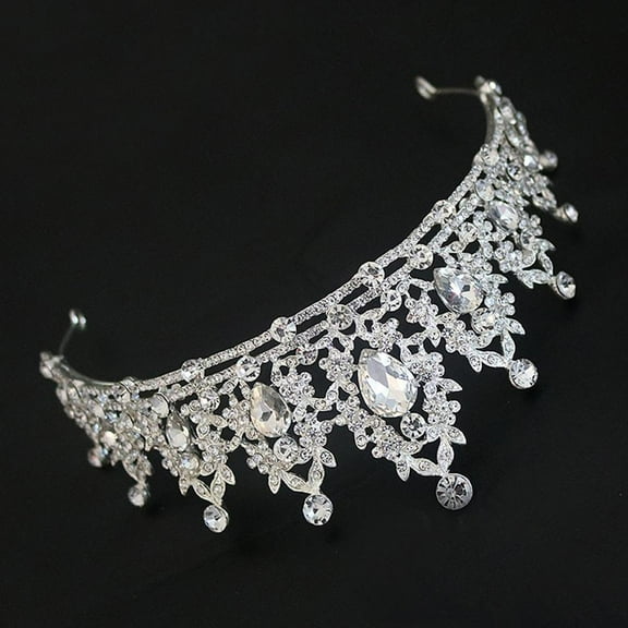 SSKFHGI Silver Headband Crown Alloy Headband Hair Accessories
