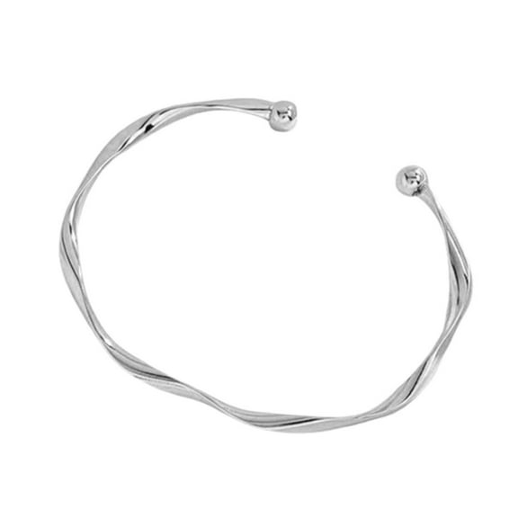 SSKFHGI Silver Mobius Bracelet For Women Ins Cold Style Niche Design Bracelet Simple Fashion High-End Girlfriend Bracelet